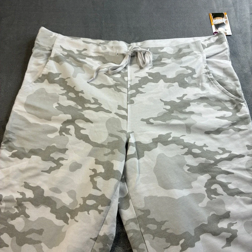 Avia Womens XXL Grey Camo Fashion Sweatpants Wide Leg Drawstring AV13100056586P‎